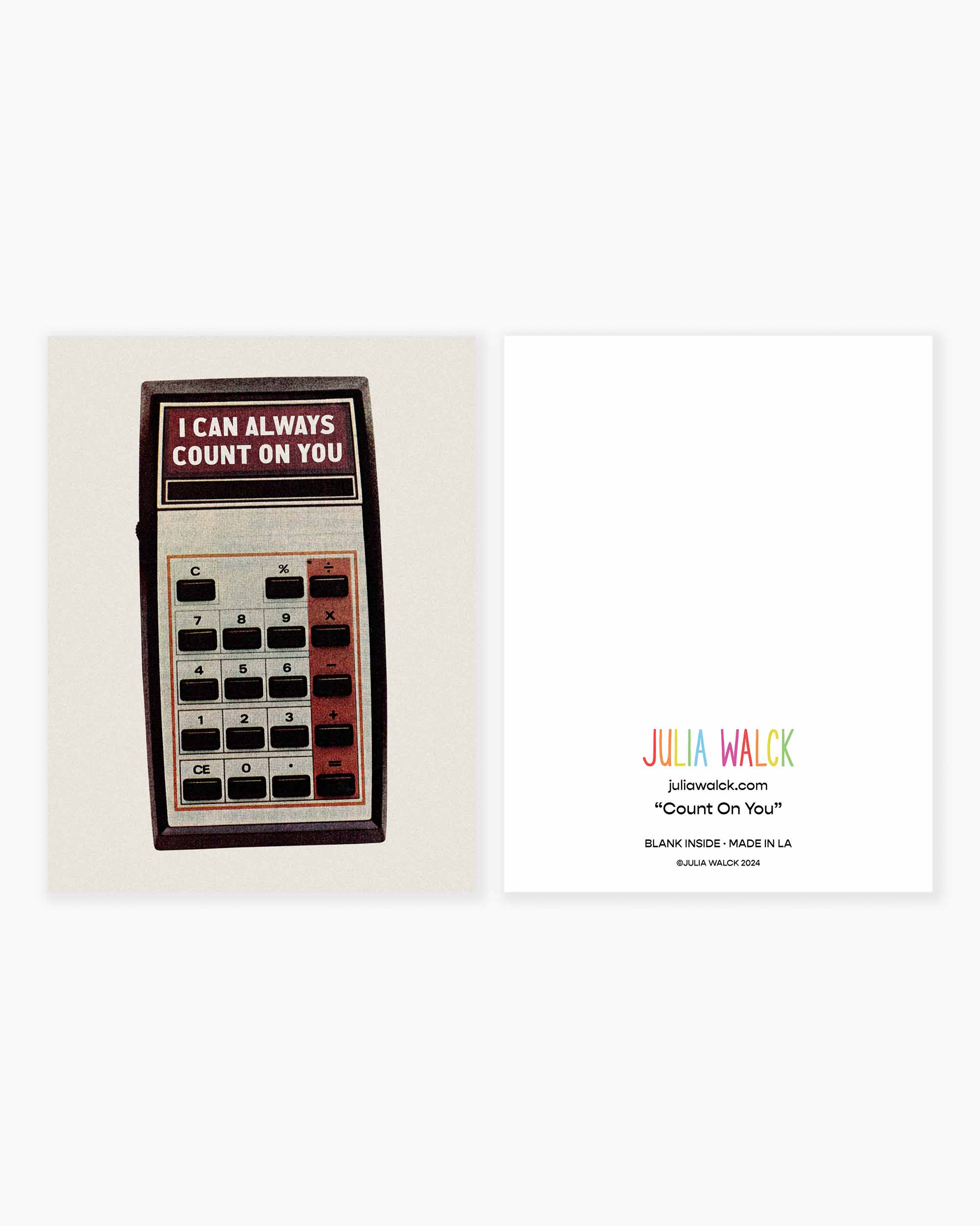 Count On You Greeting Card