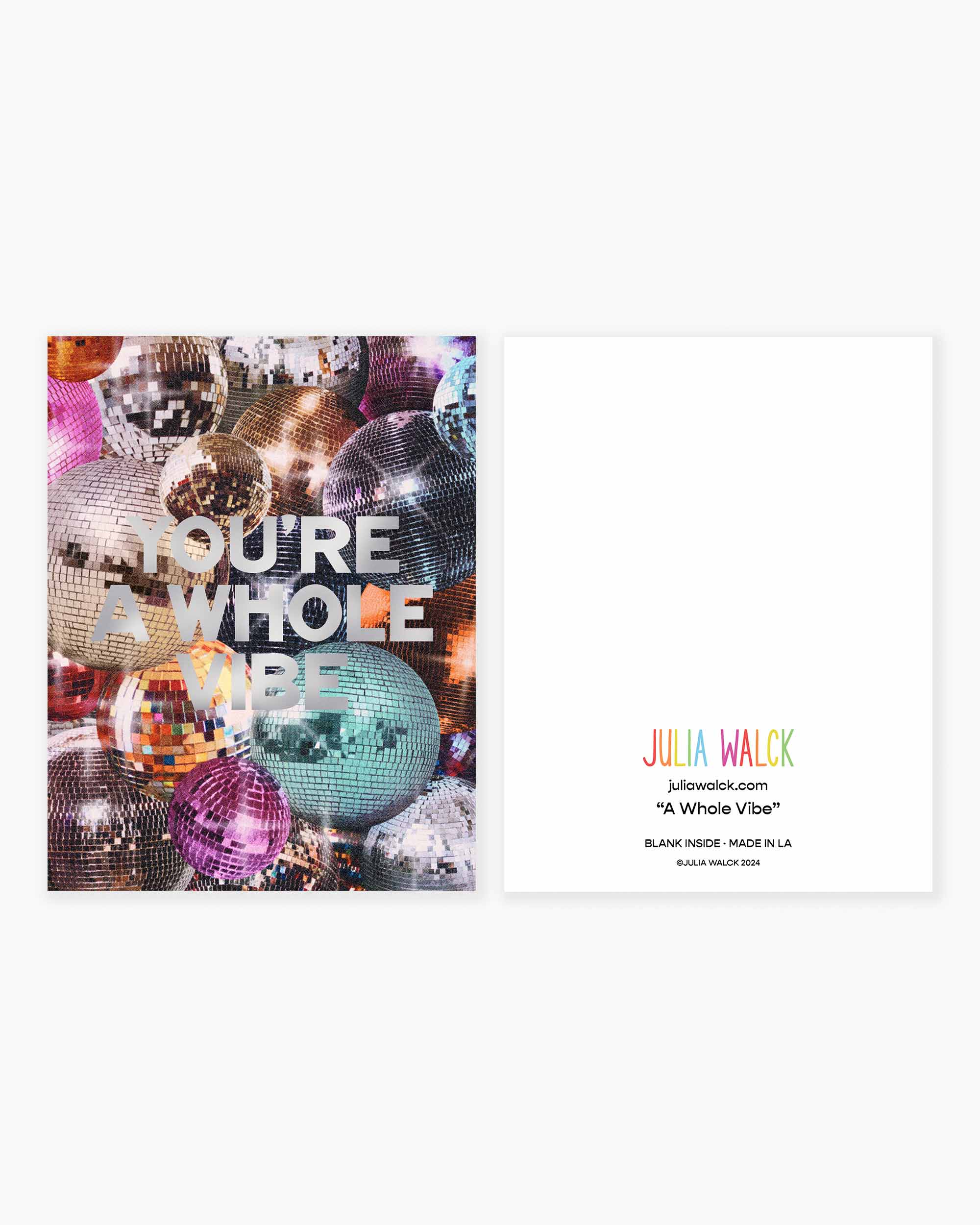 A Whole Vibe Metallic Greeting Card