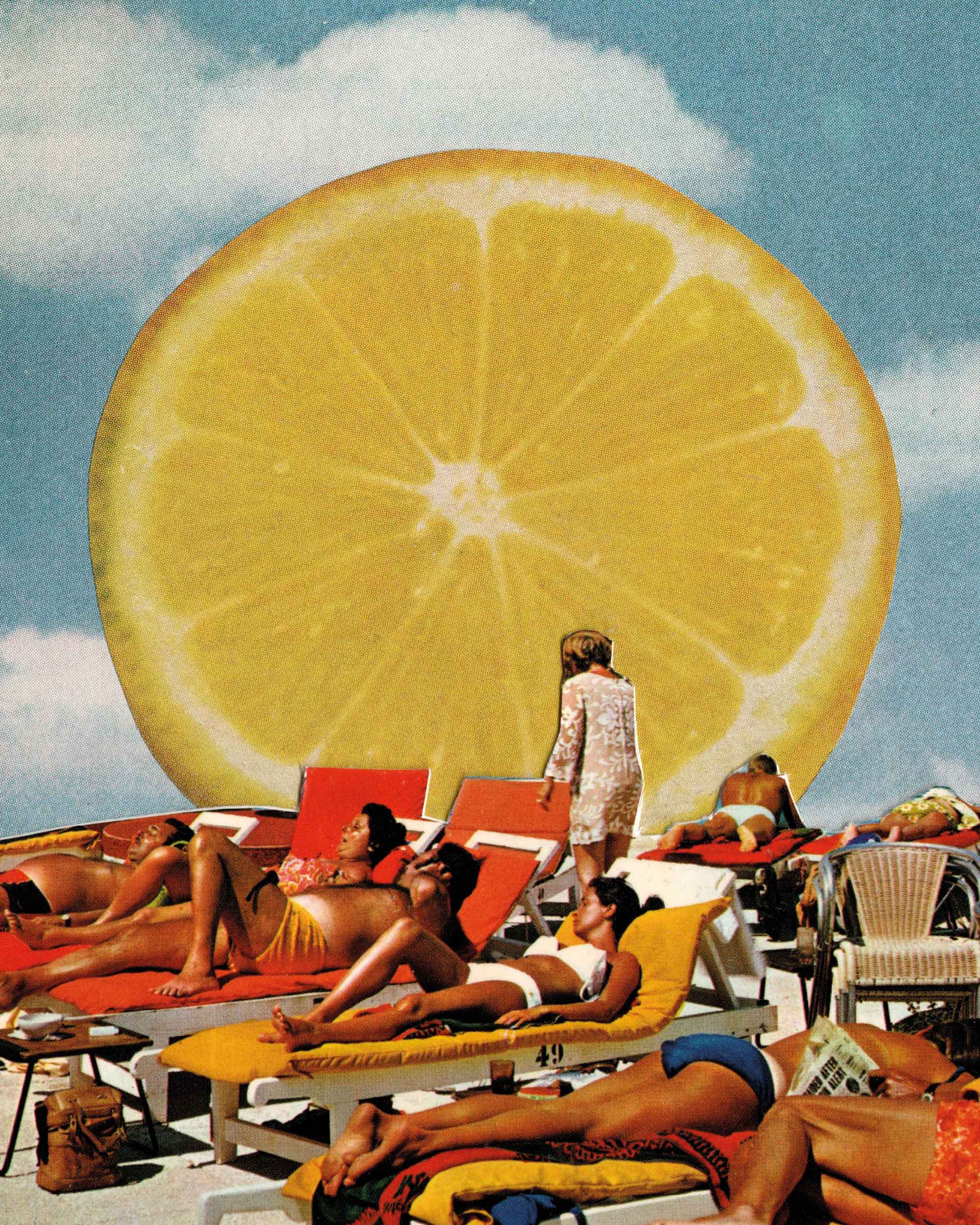 Lemon Sun Art Print