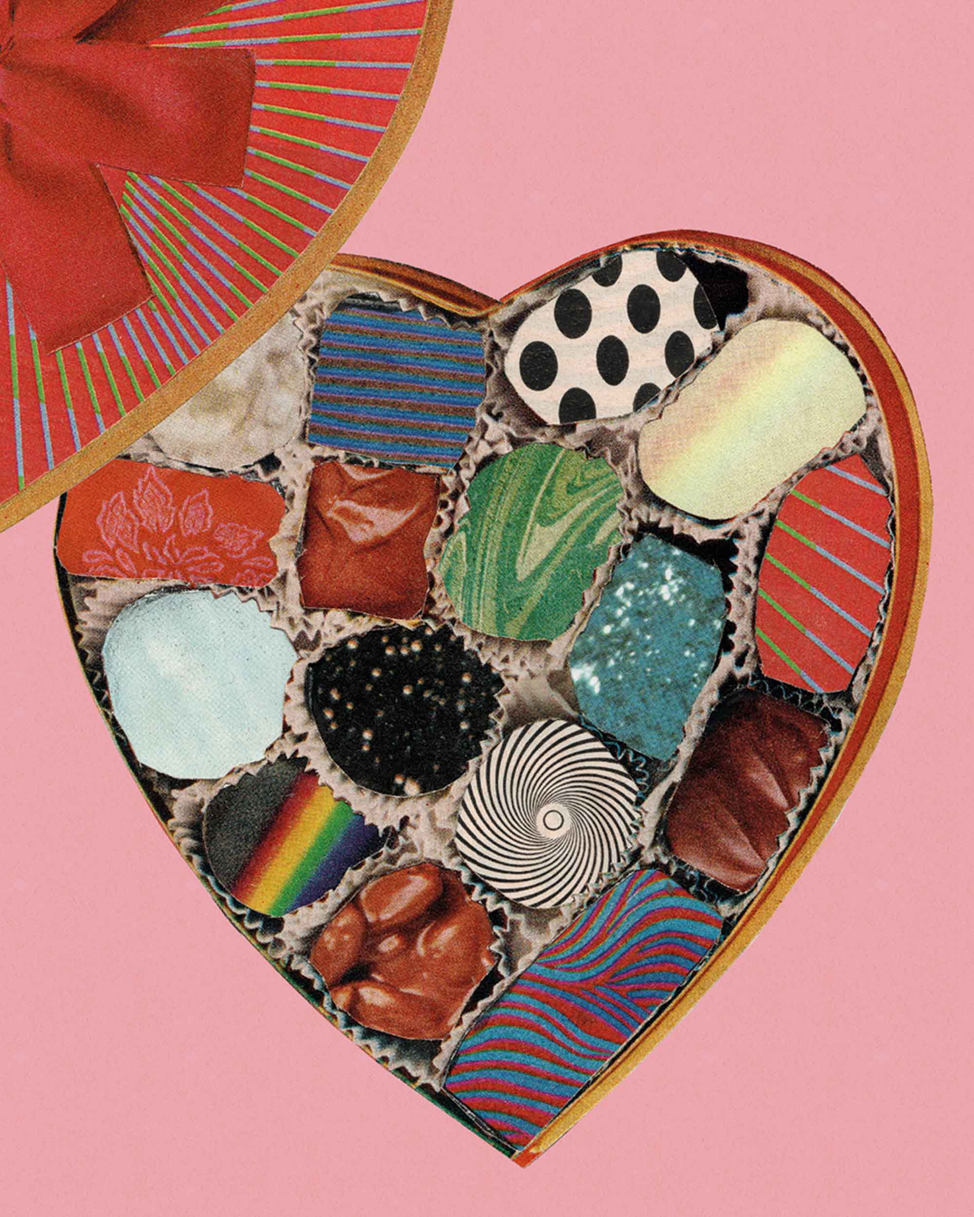 Candy Hearts Art Print