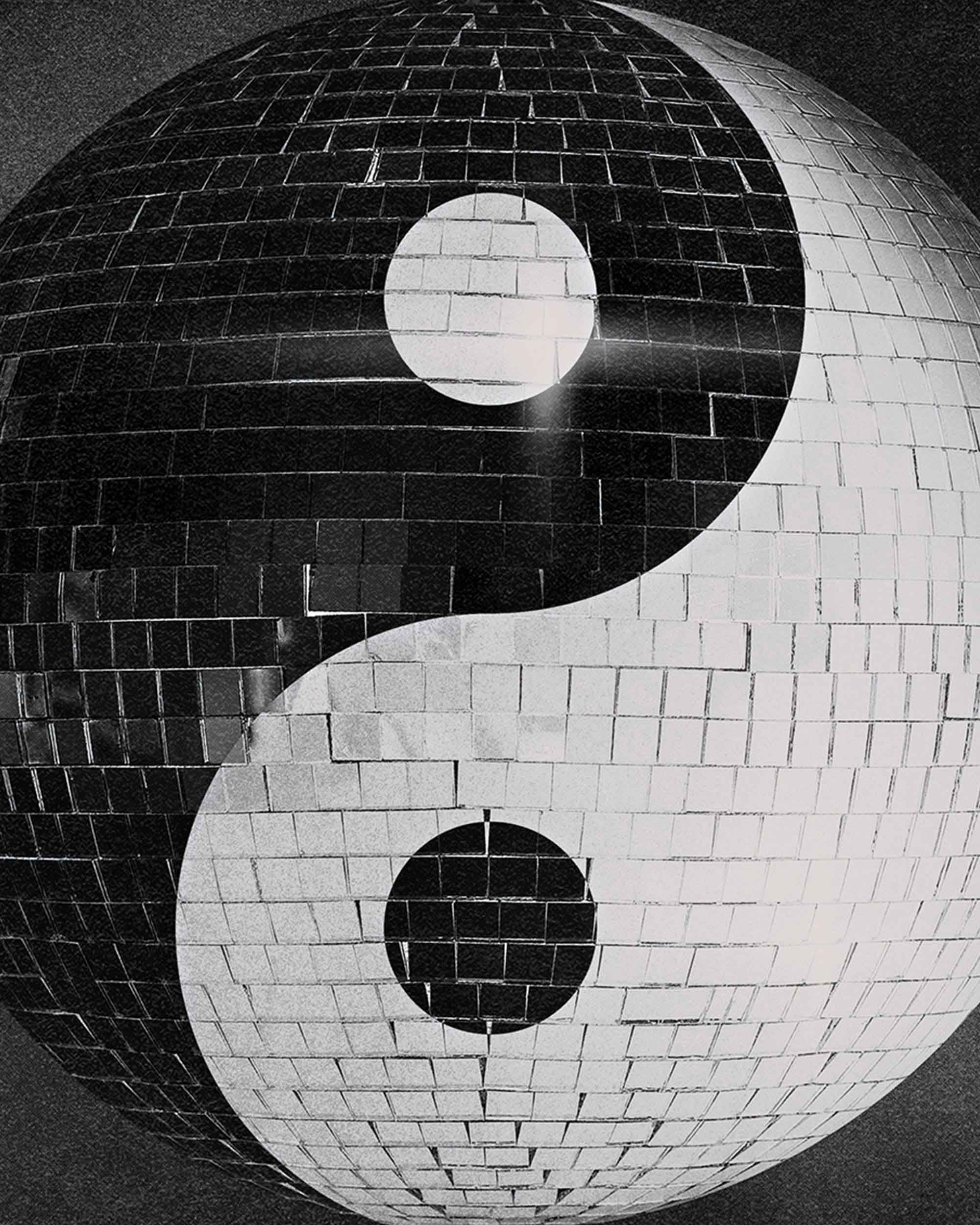 Yin-Yang Disco Ball Art Print