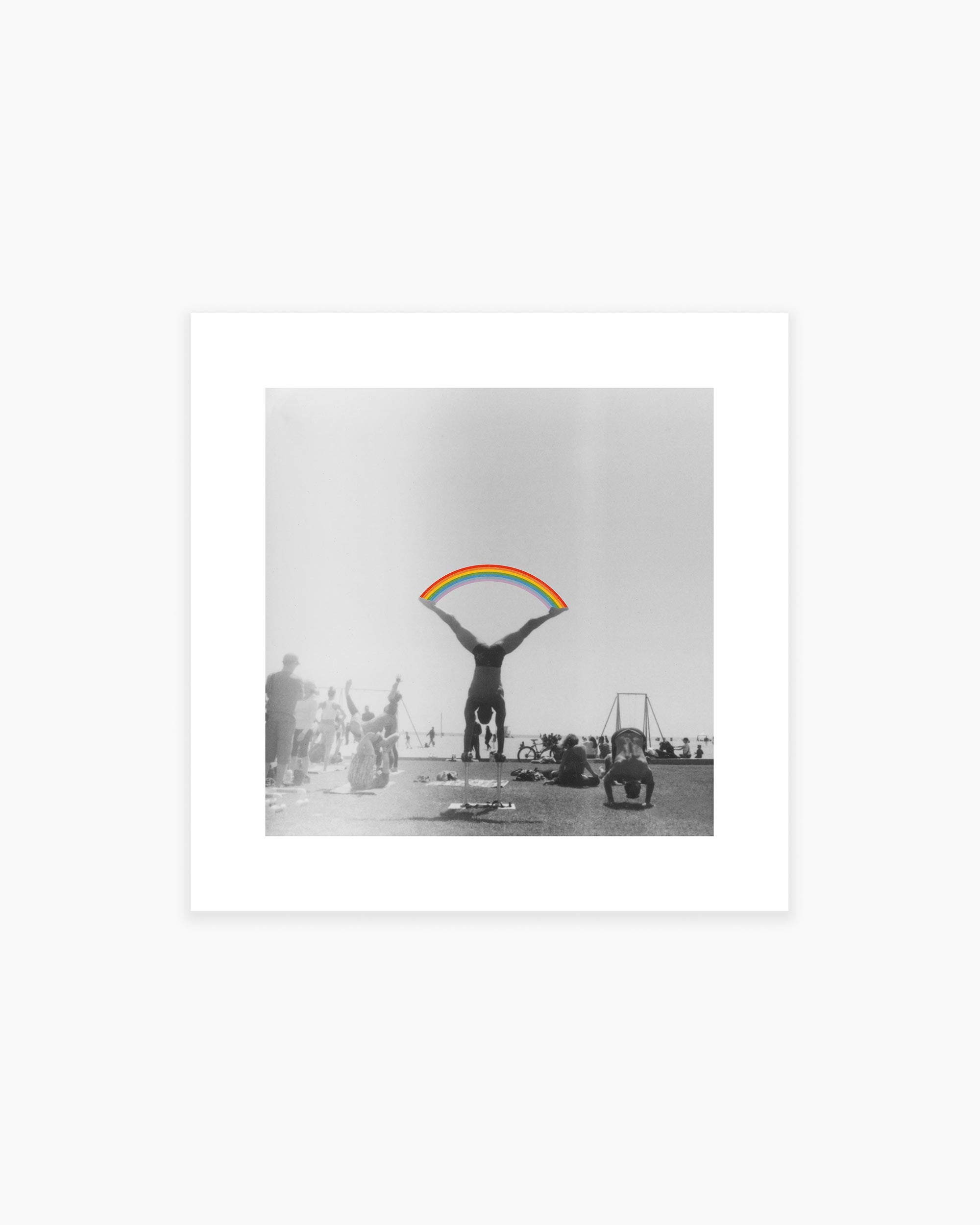 Straddle Rainbow Handstand Art Print