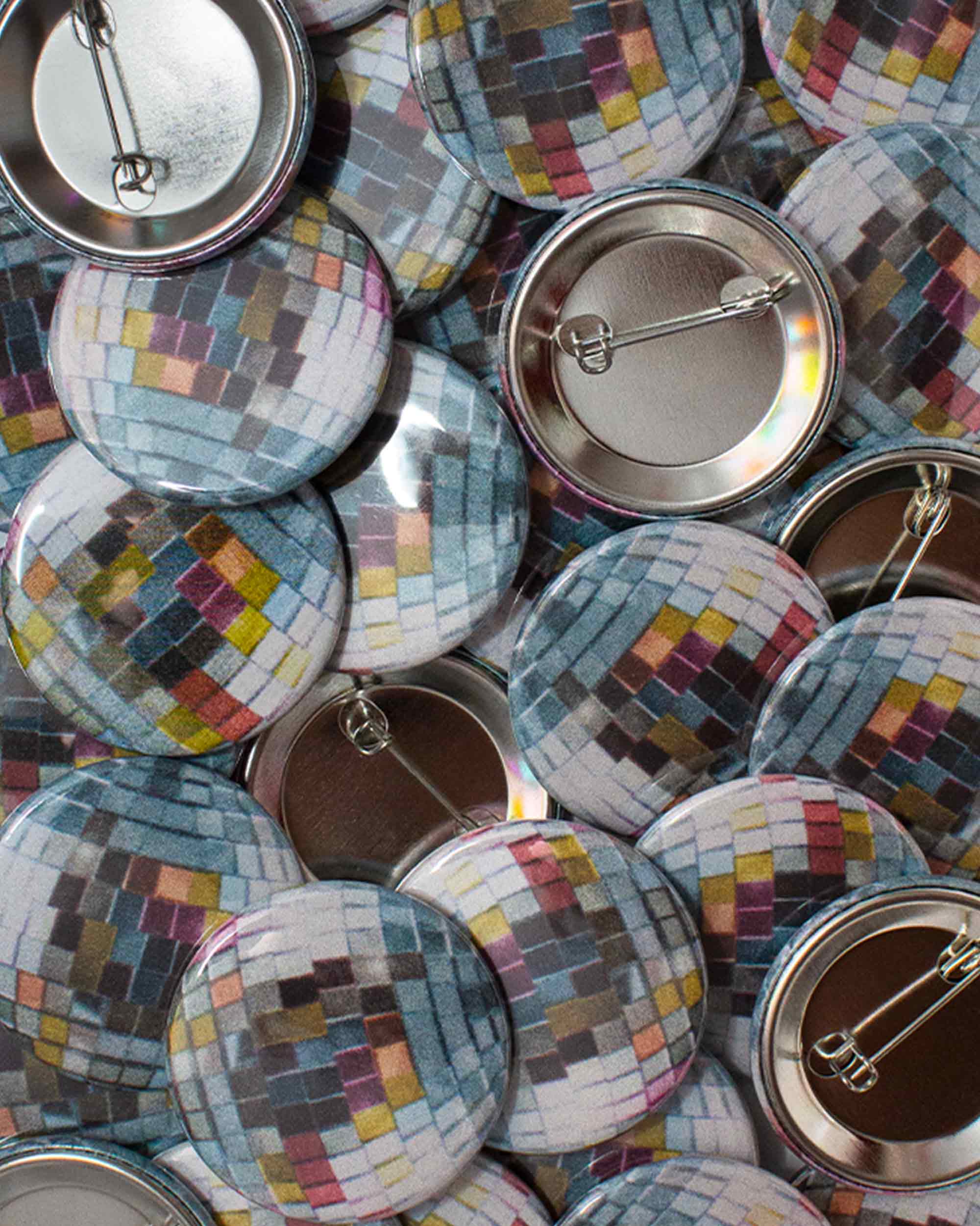 Disco Ball Pinback Button