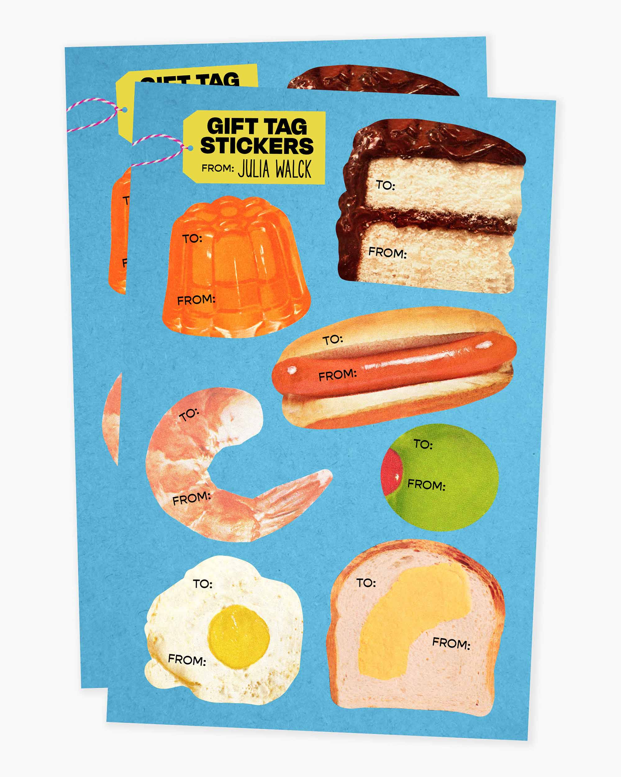 Foodie Gift Tag Stickers