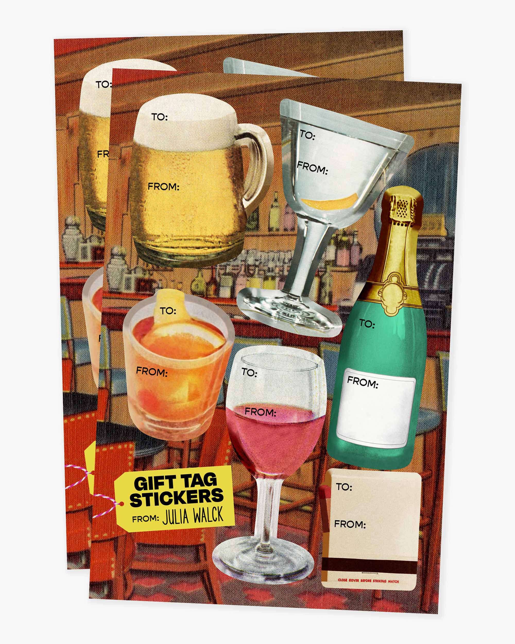 Happy Hour Gift Tag Stickers