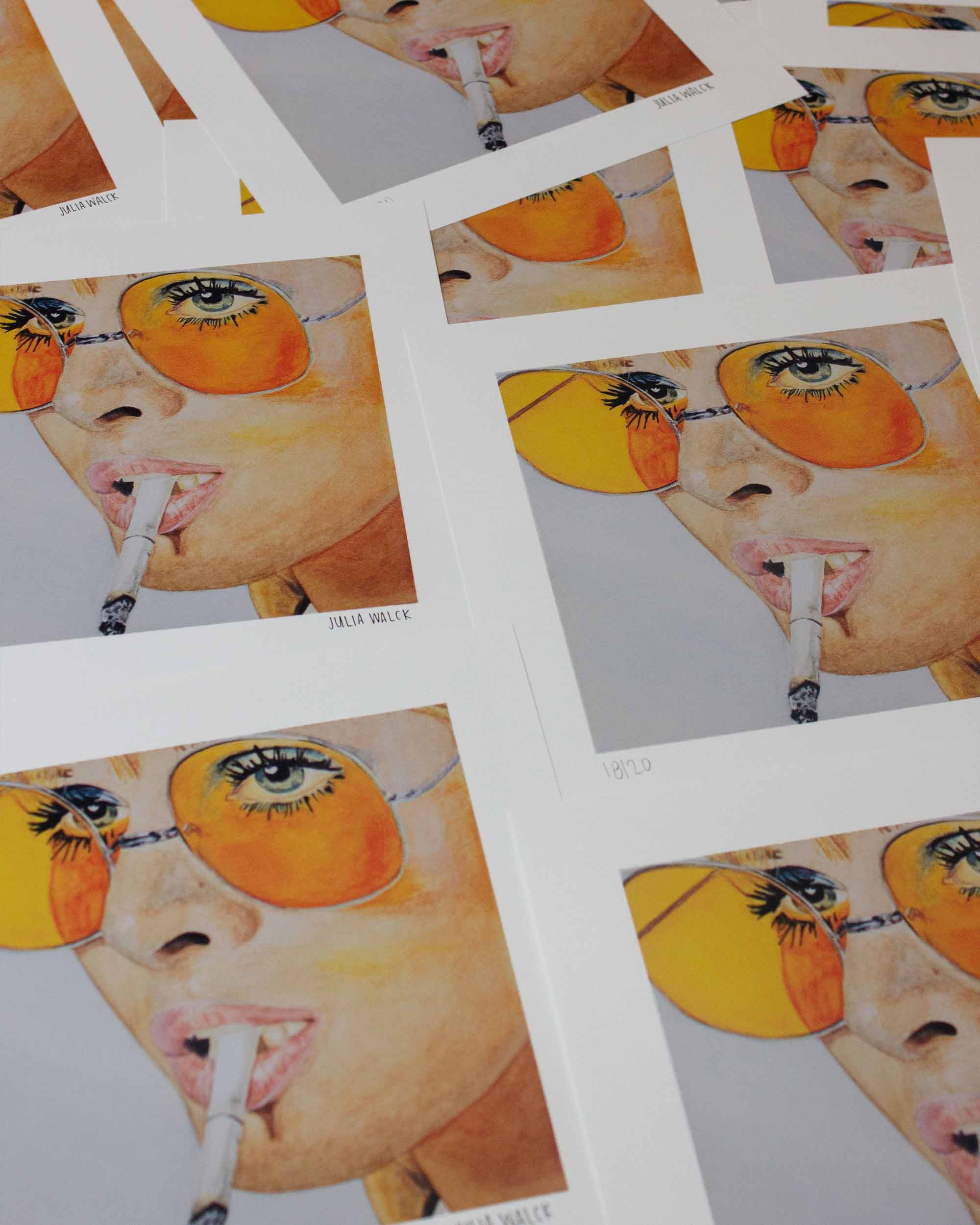 Tangerine Tinted Glasses Print (Limited Edition)
