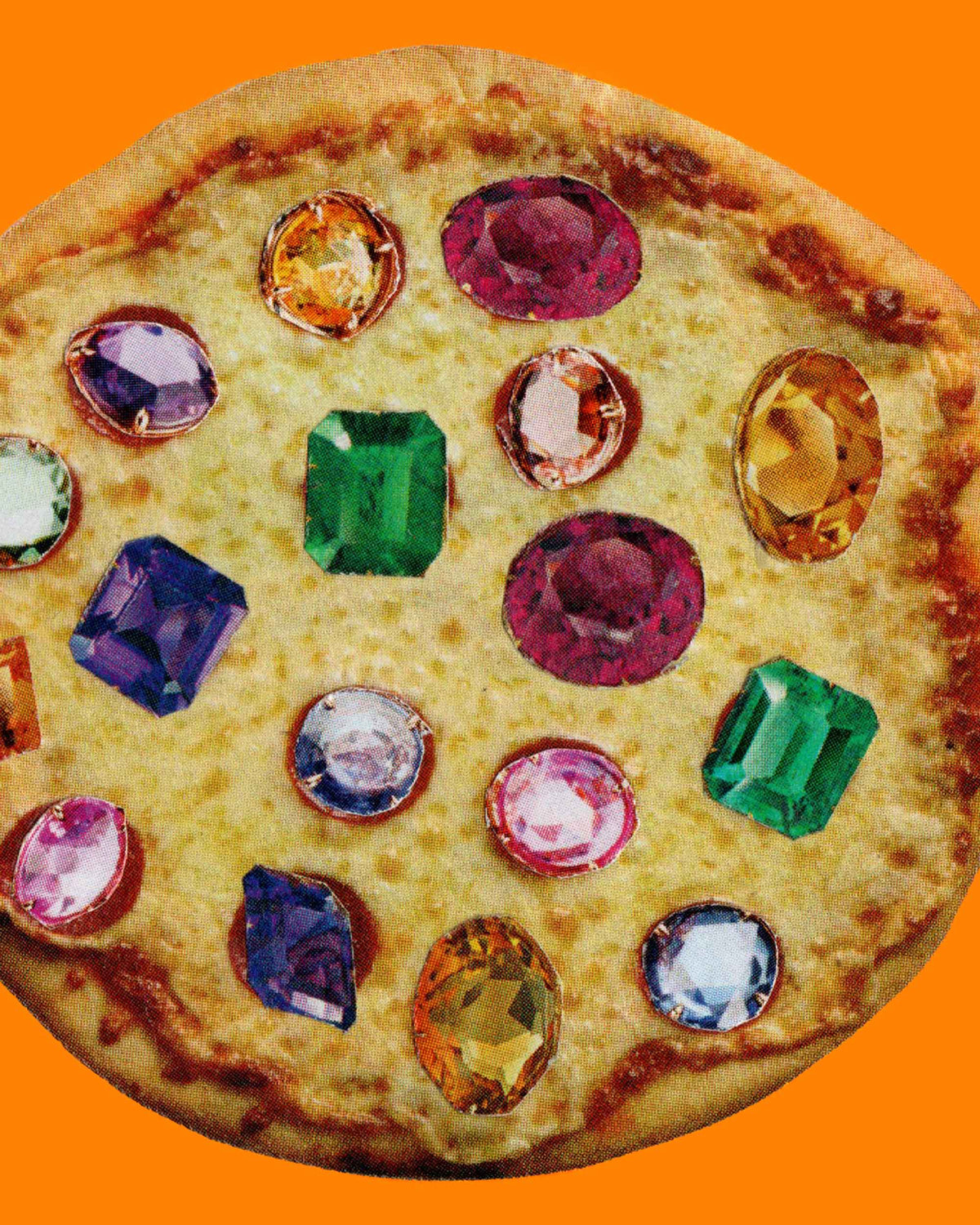 Gem Pizza Art Print